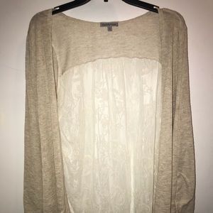 Knit and lace cardigan